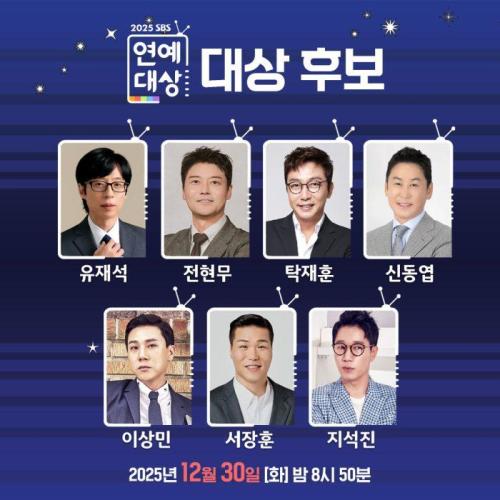 2025 SBS 연예대상, 유재석·전현무 등 ‘7파전’ 격돌… 왕좌의 주인은 누구일까?