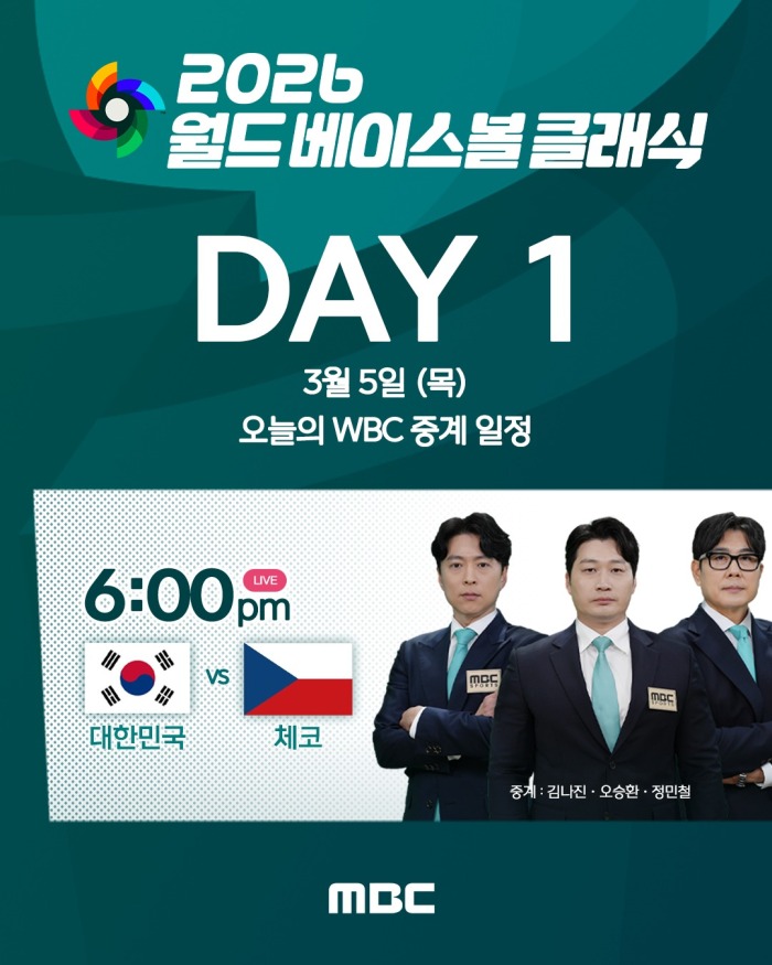 2026 WBC 1차전 대한민국 체코 선발 소형준 출격, ‘1차전 징크스’ 깬다